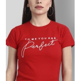 Fabflee Cotton Red T-Shirts - Single - 2XL