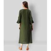 MAUKA - Green Rayon Womens Flared Kurti ( Pack of 1 ) - 5XL