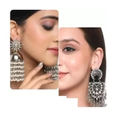 Samridhi DC Silver Drop Earrings ( Pack of 2 ) - Silver