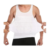 Size XXL Weight Loss Slimming Shirt Waist Belt Body Shaper - White