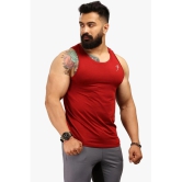 Fuaark - Maroon Polyester Regular Fit Mens Tanks ( Pack of 1 ) - None