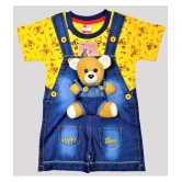 Wise Guys - Yellow & Blue Denim Baby Boy,Baby Girl Dungaree Sets ( Pack of 1 ) - None