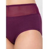 Clovia - Purple Cotton Solid Womens Briefs ( Pack of 1 ) - None