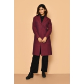 Mrinal handloom cotton trench coat jacket for women