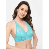 Clovia Blue Lace Heavily Padded Womens Bralette Bra ( Pack of 1 ) - None