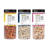 YUM YUM Dry Fruits Combo Pack 750g (Almonds 250g,Cashew 250g,Pista 250g) Jar Each