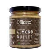 D?licieux Almond Butter/Badam -200 gm ( Stone Ground Vegan Diet Butter)