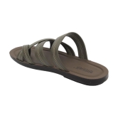 Aerowalk - Olive Mens Leather Slipper - None