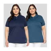 YHA - Teal Cotton Blend Regular Fit Womens T-Shirt ( Pack of 2 ) - None