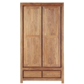 WOOD FURNITURE Sheesham Solid Wood Cubex Storage Wardrobe