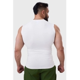 Fuaark White Polyester Slim Fit Mens Tanks ( Pack of 1 ) - None