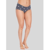 ILRASO - Navy Blue Polyester Printed Women's Briefs ( Pack of 1 ) - None