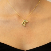 Balloon Initial Necklace-X