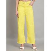 AngelFab - Yellow Denim Flared Women''s Jeans ( Pack of 1 ) - None