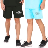 London Hills Mens Shorts Cotton Blend Shorts with Side Pockets | Shorts for Mens | Mens Cotton Shorts | shorts for men combo (Pack of 2)