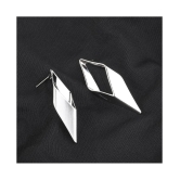 Silver Shine Silver Plated Mattifing Stylist Designer Partywear Earring For Girls and Women Jewellery - Silver