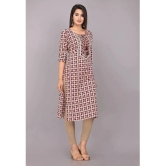 HIGHLIGHT FASHION EXPORT - Maroon Cotton Womens Straight Kurti ( Pack of 1 ) - None