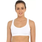 Jockey Women Racer Back Active Bra & Bralette Non Padded Bra -1381-XL / White