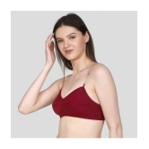 TCG - Maroon Cotton Blend Non Padded Womens Everyday Bra ( Pack of 2 ) - None