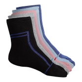 Texlon - Multicolor Cotton Women's Ankle Length Socks ( Pack of 5 ) - None