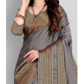 ofline selection - Grey Silk Blend Saree With Blouse Piece ( Pack of 1 ) - Grey