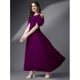 JASH CREATION Georgette Solid Ankle Length Womens Gown - Magenta ( Pack of 1 ) - None