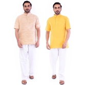 DESHBANDHU DBK - Muticolor Cotton Mens Regular Kurta ( Pack of 2 ) - None