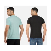 CHOZI Cotton Blend Regular Fit Printed Half Sleeves Mens T-Shirt - Multicolor ( Pack of 2 ) - None