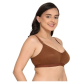 Elina Cotton T-Shirt Bra - Brown Single - None