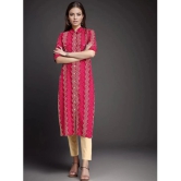 KIPEK Rayon Printed Shirt Style Womens Kurti - Red ( Pack of 1 ) - None