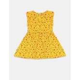 Donuts - Yellow Cotton Blend Baby Girl Dress ( Pack of 1 ) - None