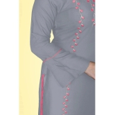 HAYA - Grey Rayon Womens Straight Kurti ( Pack of 1 ) - None