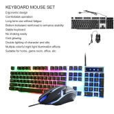 Trion USB Gaming Keyboard & Mouse Gaming Combo, 104 Keys Backlit, Translucent Material, Multi Color LED, Multi DPI Modes, High Precision Key (2 PCS SET)