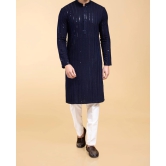 Blue Sequins Embroidery Chikankari Kurta