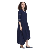 Antaran Rayon Navy A- line Dress - S