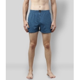 Quarantine - Blue Cotton Mens Boxer ( Pack of 1 ) - S