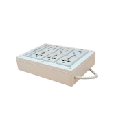 INDRICO PVC 2000W 6 Way Electrical Power Outlets with Switch (Pack of 1, White)