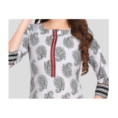 Meher Impex - White Cotton Womens Straight Kurti ( Pack of 1 ) - None