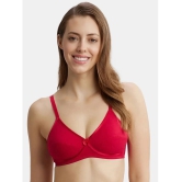 Jockey 1242 Wirefree Non Padded Super Combed Cotton Elastane Cross Over Everyday Bra - Red Love - None