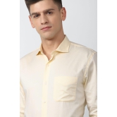 Men Beige Slim Fit Formal Full Sleeves Formal Shirt