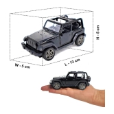 THRIFTKART-Thar Jeep Toy Car | Pull Back Action | Openroof Dual Tone Thar Jeep Car for Kids | Model World Die Cast Model Car | Hot Metal Car with Openable Doors | Gift for Kids Red & Black -