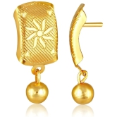 VIVASTRI Golden Stud Earrings ( Pack of 1 ) - Golden