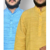 DESHBANDHU DBK - Multicolor Cotton Mens Regular Kurta ( Pack of 2 ) - None