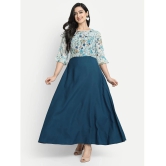 JASH CREATION - Blue Georgette Womens Anarkali Kurti ( Pack of 1 ) - None