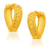 LUV FASHION Golden Jhumki Earrings ( Pack of 1 ) - Golden