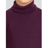 YHA - Purple Woollen Blend Boys Pullover Sweaters ( Pack of 1 ) - None