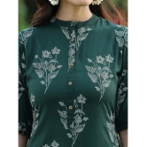 Juniper - Green Rayon Womens Straight Kurti ( Pack of 1 ) - None