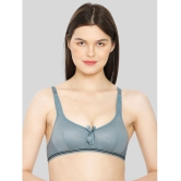 ILRASO - Blue Cotton Blend Lightly Padded Women's Plunge Bra ( Pack of 1 ) - None