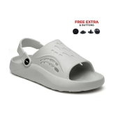 ASIAN - Light Grey Mens Clogs - None