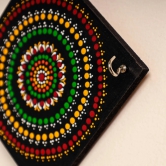 Mandala Art Handpainted Keyholder (7 x 7 in)